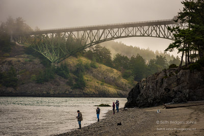 Deception Pass Bridge, Salmon Fishing, Beth B Johns Photographic Art