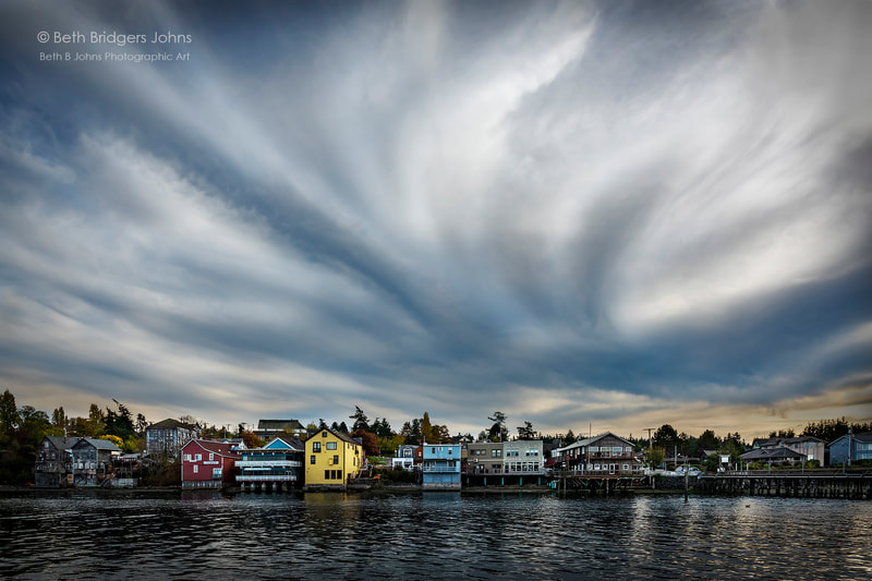 Coupeville, Clouds, Penn Cove, Whidbey Island, Beth B Johns Photographic Art