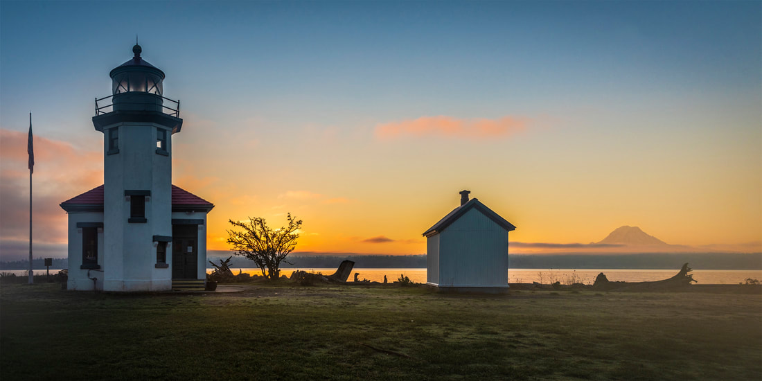 Point Robinson Lighthouse at Sunrise,  Beth B Johns Photographic Art