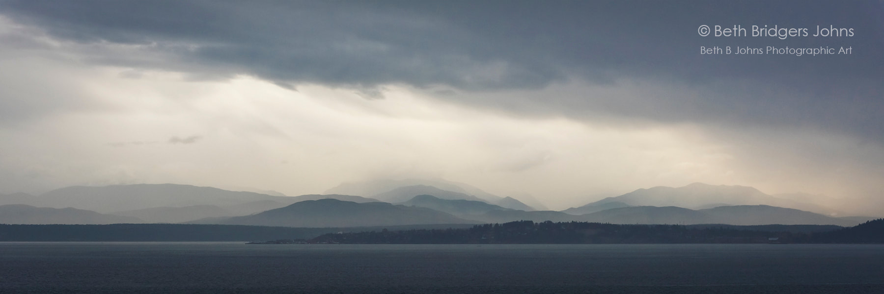 The Olympic Mountains from across Admiralty Bay, Beth B Johns Photographic Art