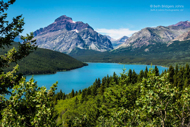 Lower Two Medicine Lake, Rising Wolf Mountain, Glacier National Park, Beth B Johns Photographic Art