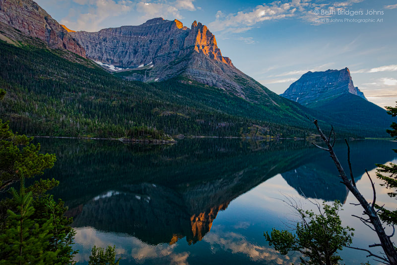 Little Chief Mountain, Citadel Mountain, Saint Mary Lake, Glacier National Park, Beth B Johns Photographic Art