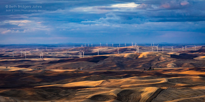 The Palouse, Steptoe Butte, Wind Farm, Beth B Johns Photographic Art